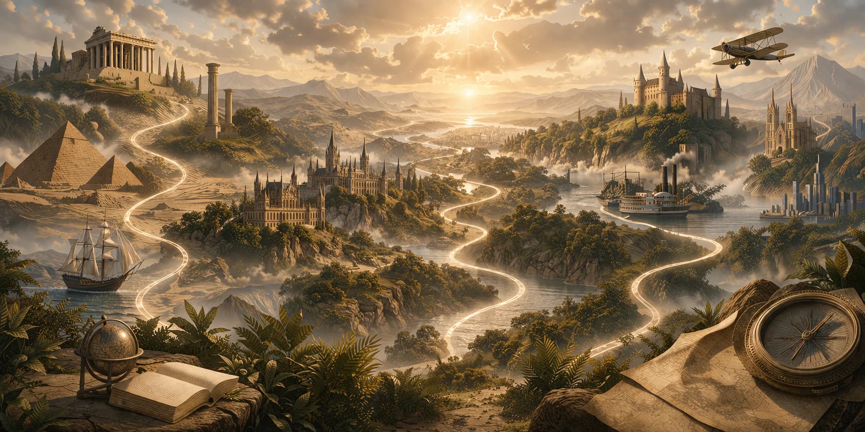 History Explorer artwork behind a custom reading path preview